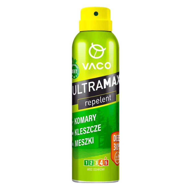 VACO UltraMAX - Spray na komary, kleszcze, meszki DEET 30% - 170 ml