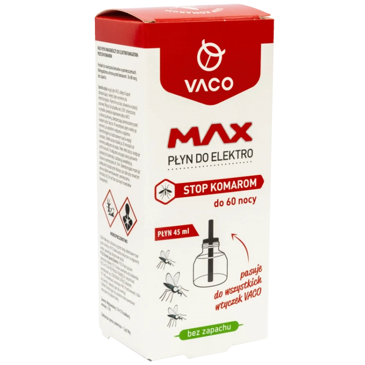 VACO Wkład do elektro MAX - płyn na komary (60 nocy) - 45 ml