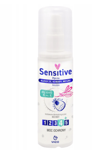 VACO Sensitive Płyn na kleszcze, komary i meszki IKARYDYNA 10% - 80 ml