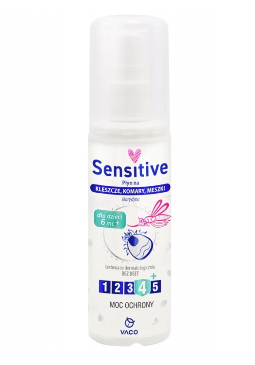 VACO Sensitive Płyn na kleszcze, komary i meszki IKARYDYNA 10% - 80 ml
