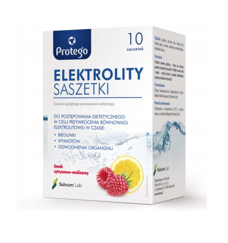 Protego Elektrolity Saszetki cytryna - malina 10 szt.