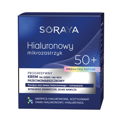 Soraya Hialuronowy Mikrozastrzyk Pro Matrix Peptide Krem Przeciwzmarszczkowy 50+ 50ml