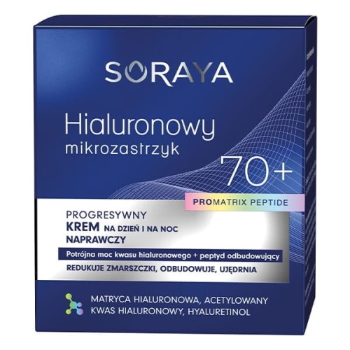 Soraya Hialuronowy Mikrozastrzyk Pro Matrix Peptide Krem Naprawczy 70+ 50ml