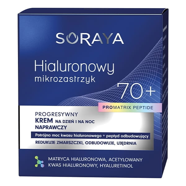Soraya Hialuronowy Mikrozastrzyk Pro Matrix Peptide Krem Naprawczy 70+ 50ml