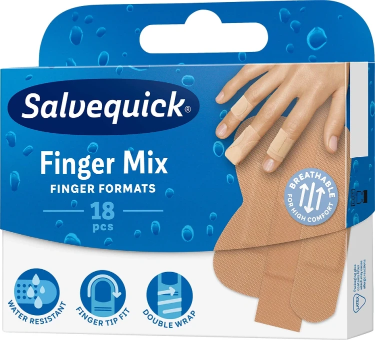 Salvequick Plastry Finger mix na palce 18szt.
