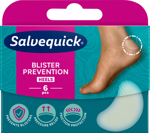 Salvequick Blister PreventionHeels plastry na pęcherze 6szt.