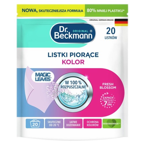 Dr. Beckmann Magic Leaves Listki piorące Fresh Blossom - kolor 20 sztuk