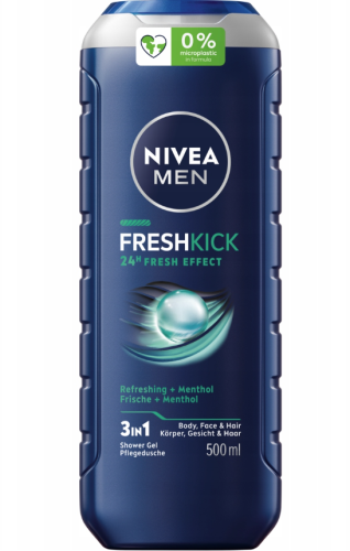 Nivea Men Fresh Kick 3w1 Żel pod prysznic 500ml