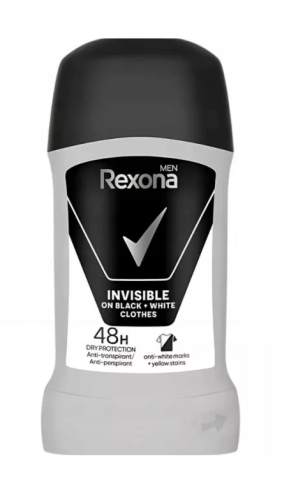 Rexona Invisible Black&White Antyperspirant dla mężczyzny sztyft 50ml