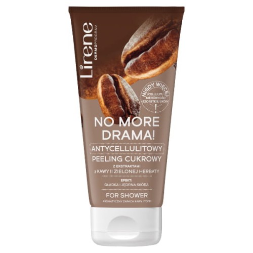 Lirene No More Drama Antycellulitowy Peeling Myjący z Ekstraktem z Kawy i Herbaty 175g