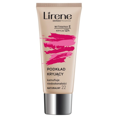 Lirene Podkład kryjący kamuflujący niedoskonałości z witaminą E 22 Naturalny 30ml
