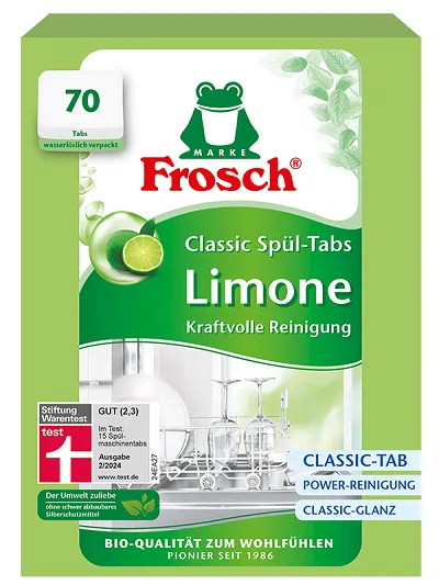 Frosch Limonkowe tabletki do zmywarek Classic 70szt.