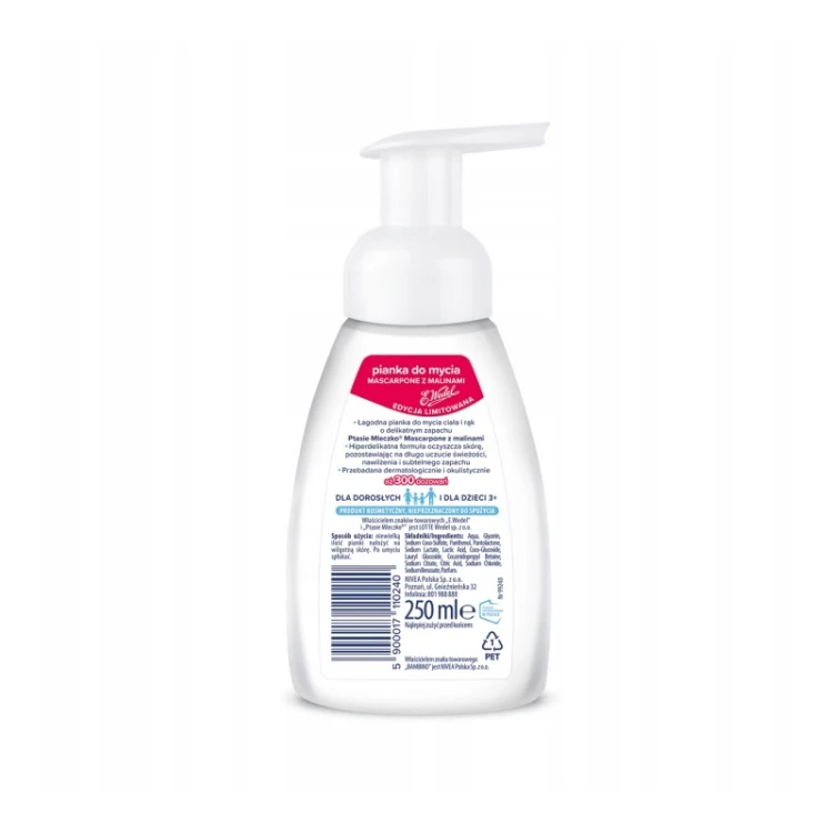 Bambino Rodzina & Wedel Pianka do mycia rąk o zapachu malina z mascarpone 250 ml