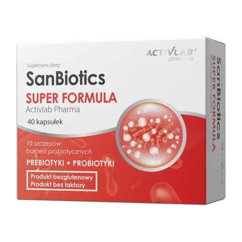SanBiotics SUPER FORMULA  Activlab Pharma  (40 kaps.)