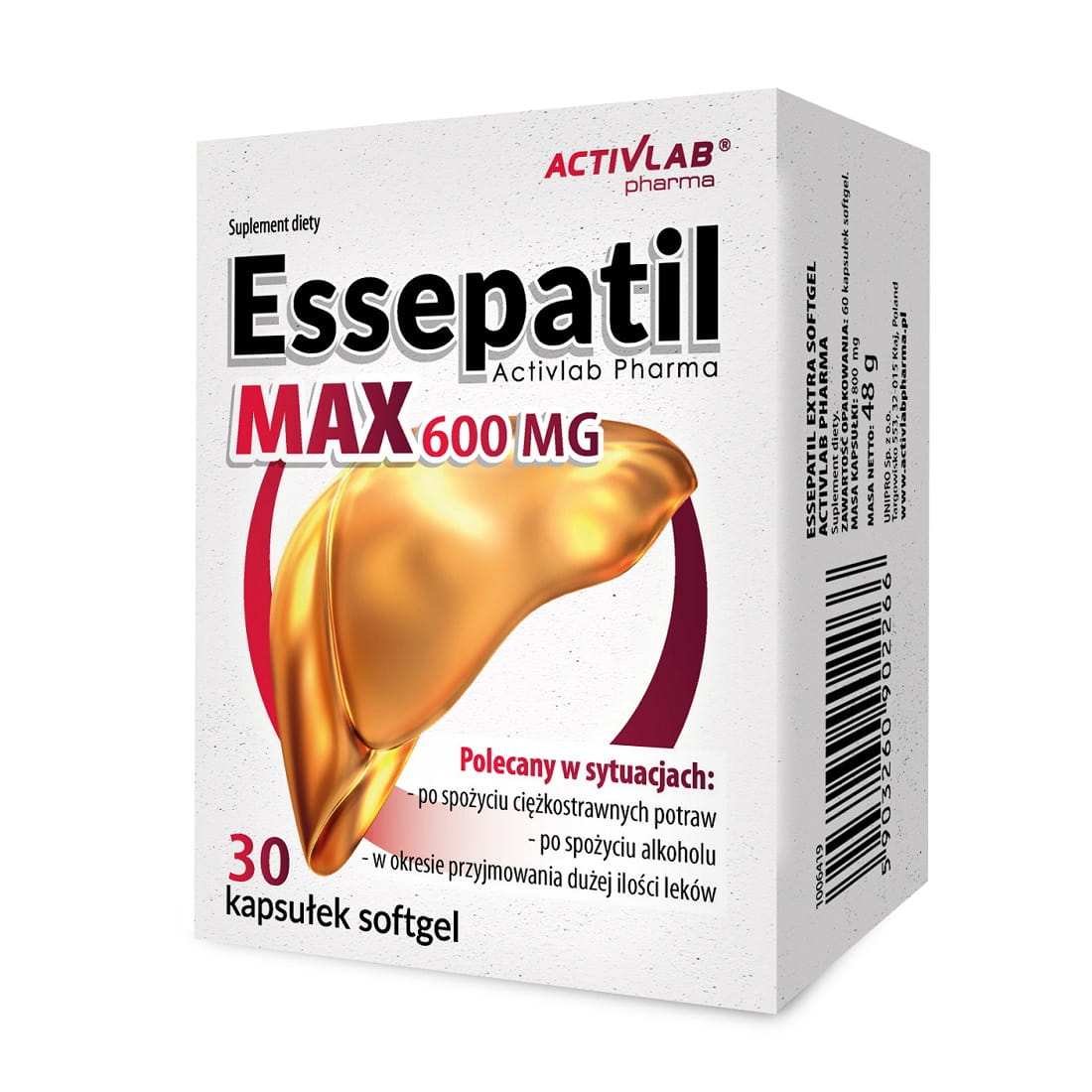 Essepatil EXTRA MAX 600 mg30 kaps.