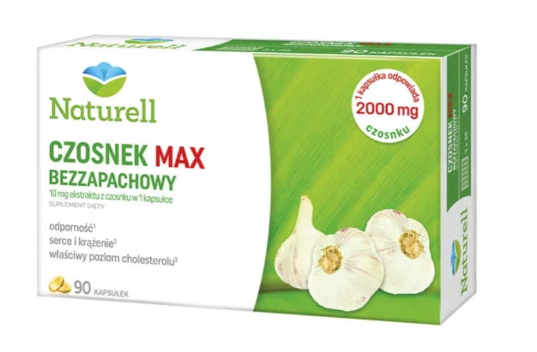 Naturell Czosnek MAX Bezzapachowy  (90 kaps.)