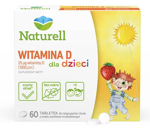 Naturell Witamina D dla dzieci (60 tabl.)