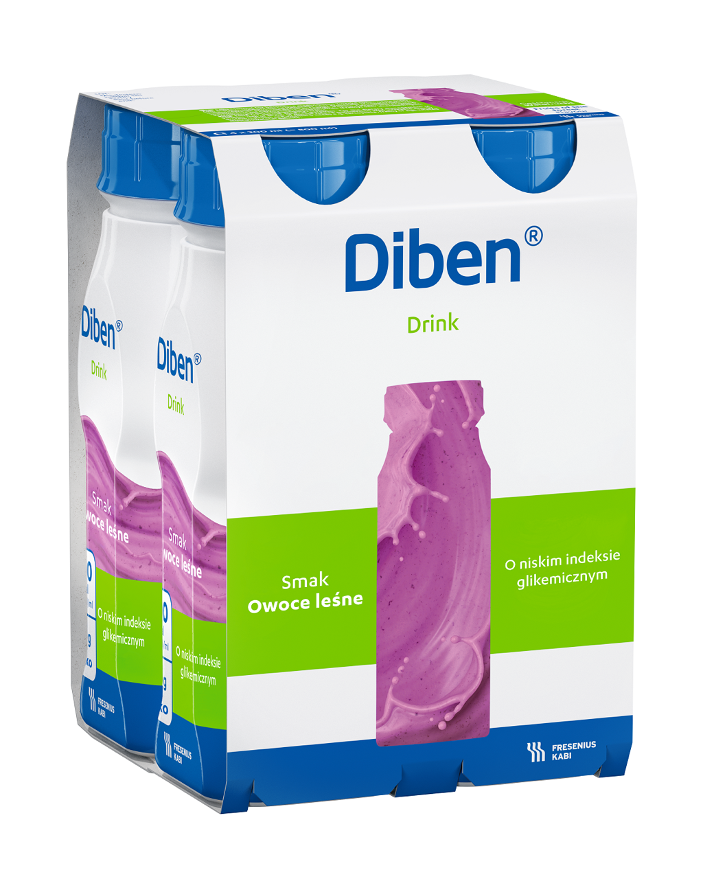 Diben DRINK owoce leśne dla diabetyka (4 szt. x 200 ml)