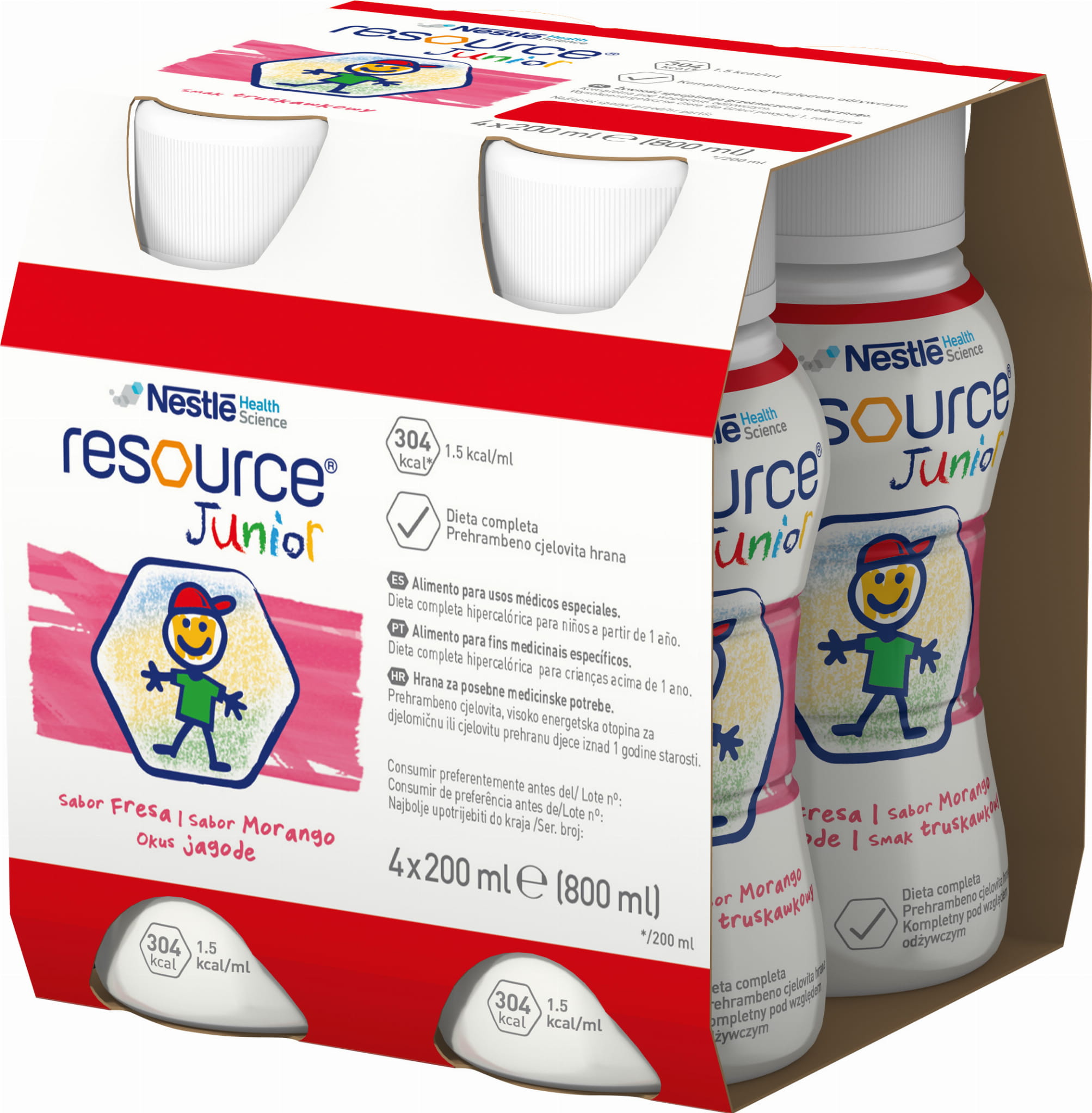 Resource JUNIOR truskawka 4x200ml