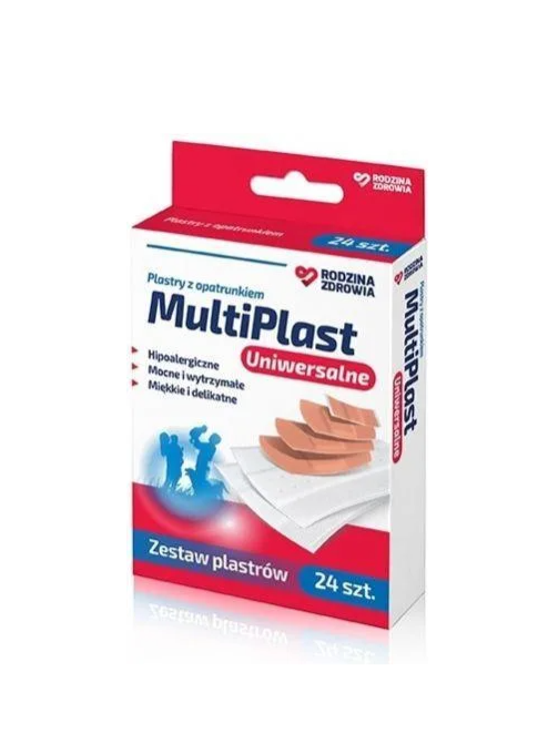 Plastry z opatrunkiem MultiPlast Uniwersalne 24szt.