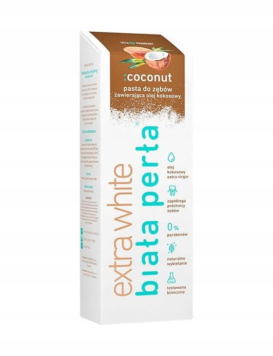 BIAŁA PERŁA COCONUT Pasta do zębów z ol. z kokosa