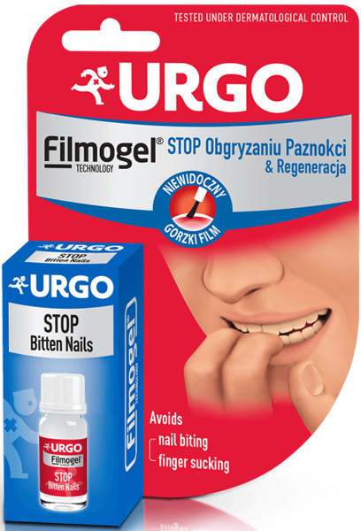 URGO STOP OBGRYZANIU PAZNOKCI & REGENERACJA filmogel - niewidoczny gorzki lakier 9ml