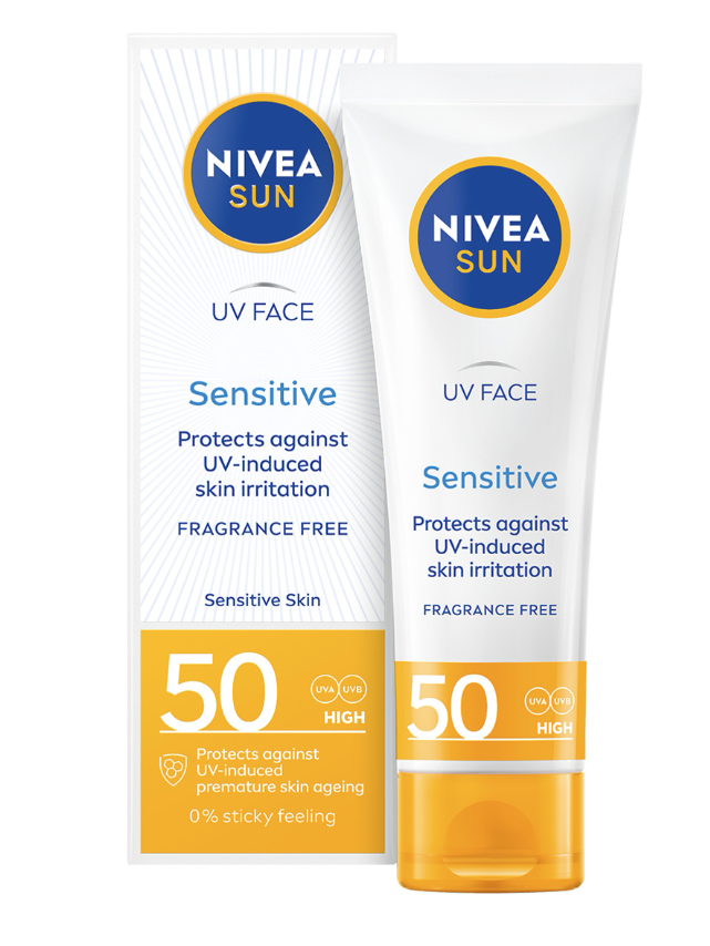 NIVEA SUN UV FACE krem do twarzy - skóra wrażliwa SPF50