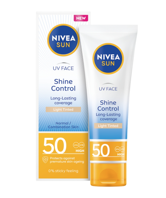 NIVEA SUN UV FACE Matujący krem do twarzy jasny odcień SPF50+ 50ml