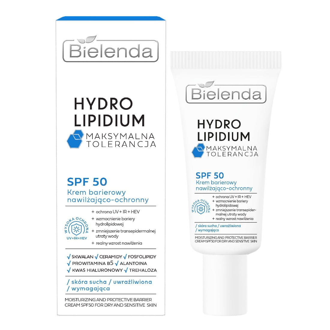 Bielenda Krem barierowy SPF50 nawilżająco-ochronny