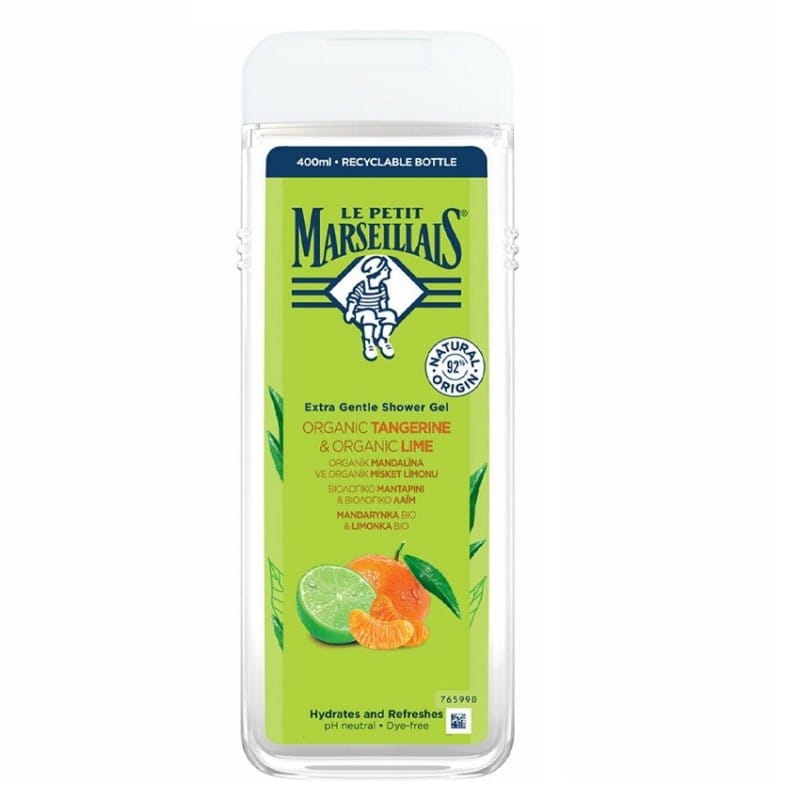 Le Petit Marseillais Extra Gentle Shower Cream krem pod prysznic Organic Tangerine & Organic Lime 400ml
