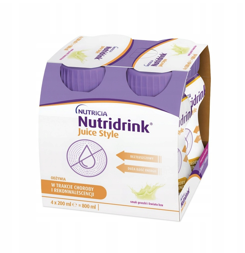 Nutridrink Juice Style smak gruszki i bzu  4x200ml