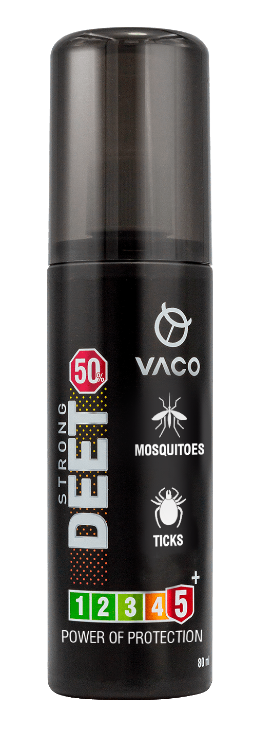 VACO STRONG 50 Płyn na kleszcze, komary i meszki DEET 50% - 80 ml